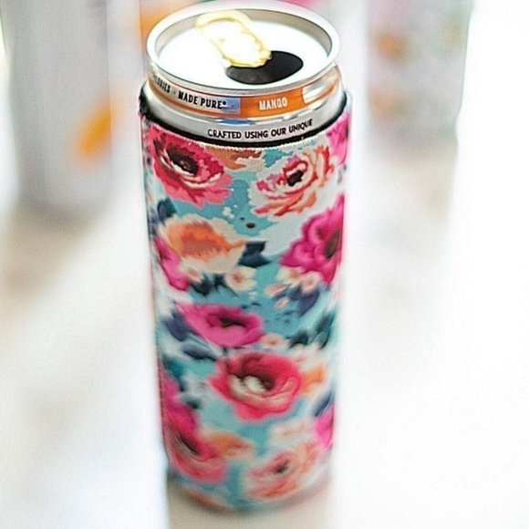 Slim Can Hugger/koozie-Flowers Galore Set of Two - Picture 1 of 1